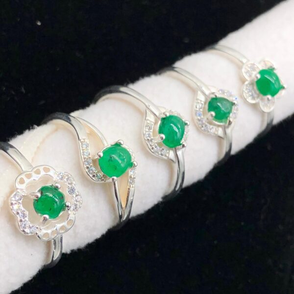 Gorgeous Emerald Cabochons Rings