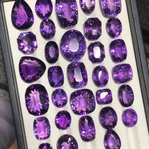 Stunning Faceted Laser Cut Amethyst Lot