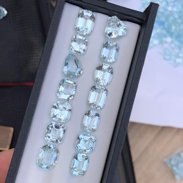 Gorgeous Faceted Natural Aquamarine Lot