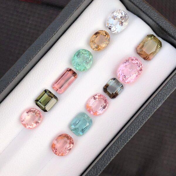 17.6 Carats Gorgeous Faceted Tourmaline Lot