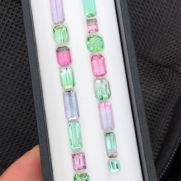 24.6 Carats Stunning Faceted Tourmaline Lot