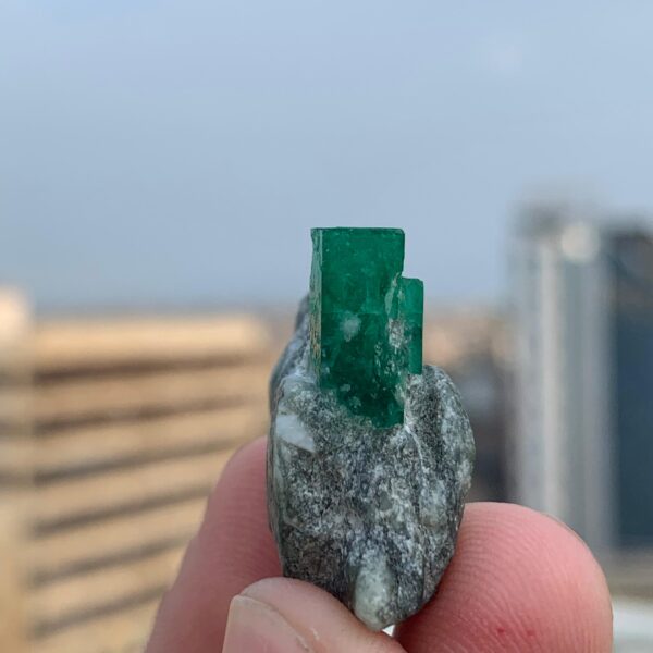Emerald Specimen | Natural Swat Emerald Crystal on Matrix  | Perfect Emerald Crystal Specimen Pakistan