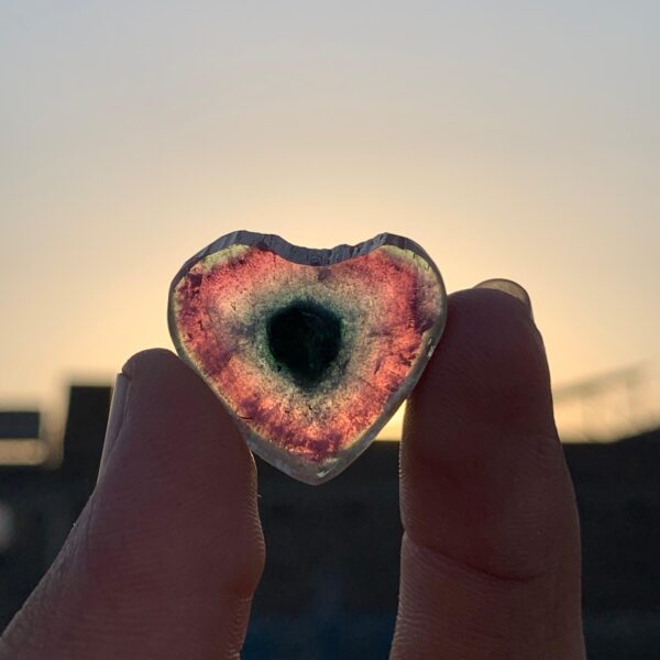 Watermelon Tourmaline | Heart Shape | Watermelon Tourmaline Slice | Natural Gemstone Collector